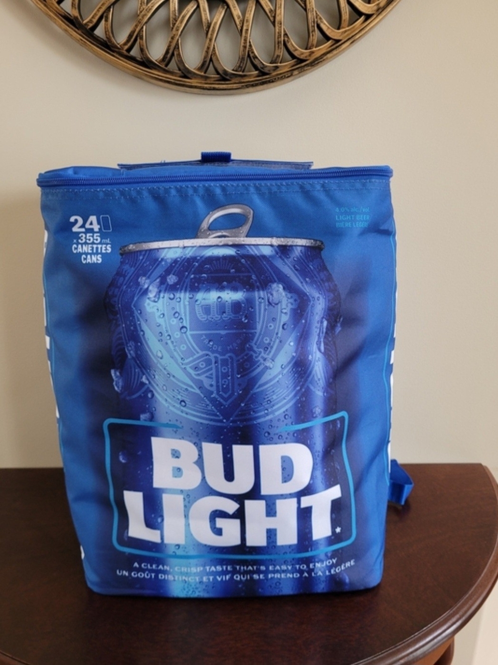 Brand New Bud Light Blue Insulated Cooler Backpack